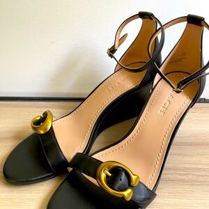 Coach Odetta Wedge with Signature Buckle Size 9